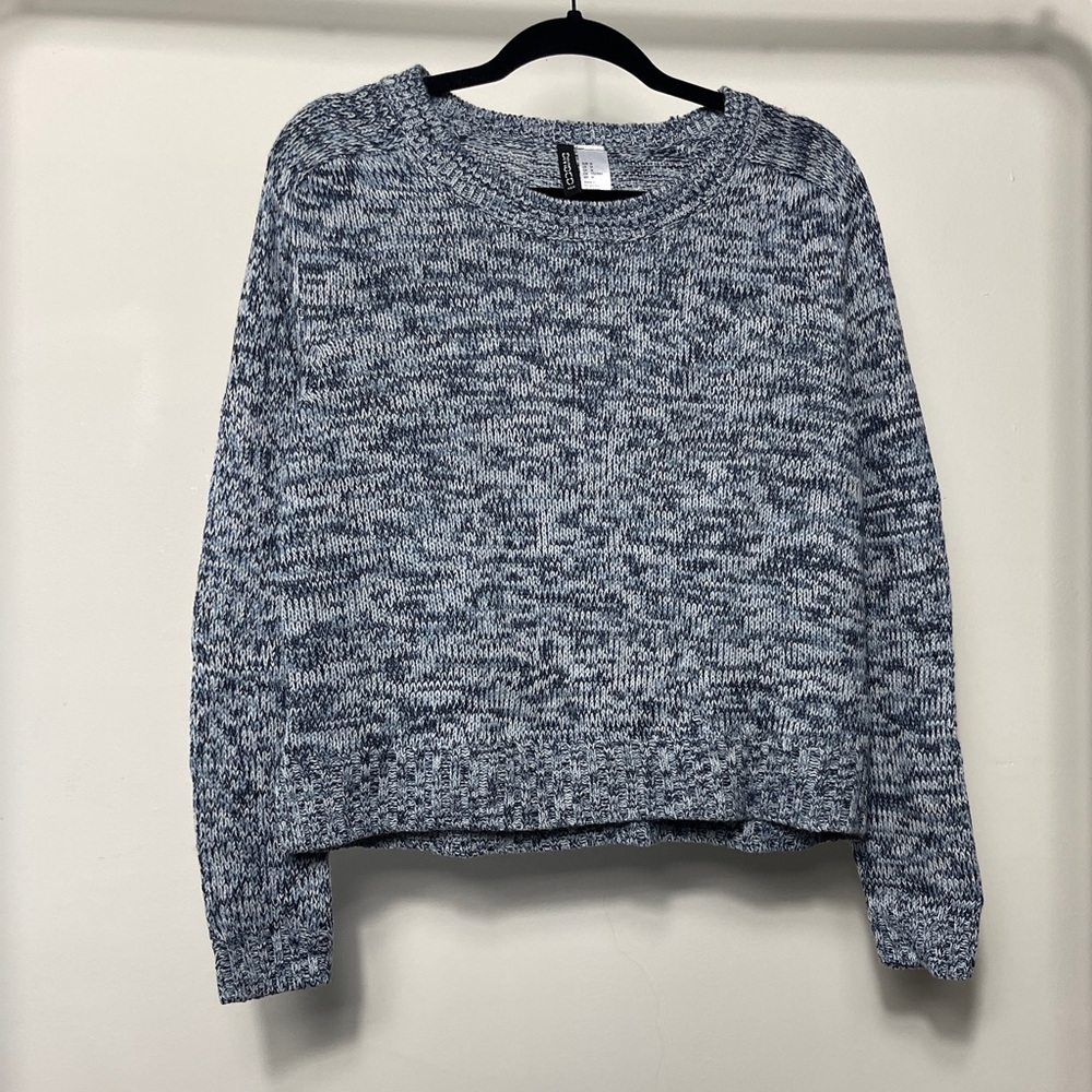 H&M Divided Blue Marbled Sweater Size M